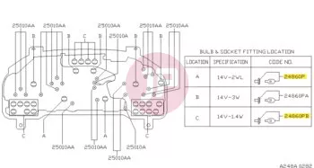 NISSAN 24860-40F01 - SOCKET BULB A
