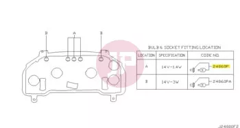 NISSAN 24860-40F01 - SOCKET BULB A