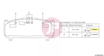 NISSAN 24860-C9900 - SOCKET BULB A