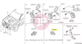 NISSAN 25070-CD00A - SENSOR