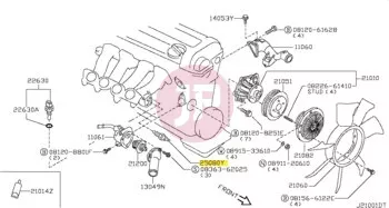 NISSAN 25080-89907 - SENSOR