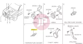 NISSAN 25080-89907 - SENSOR