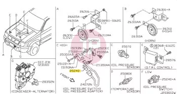 NISSAN 25240-2X901 - SWITCH STOP LAMP