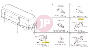 NISSAN 25360-VJ200 - SW ASSY-DOOR