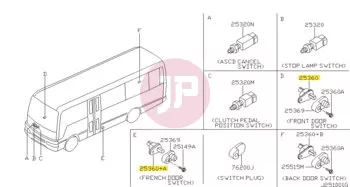 NISSAN 25360-VJ200 - SW ASSY-DOOR