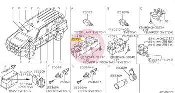 NISSAN 25401-VB000 - SW-AUTO POWER W