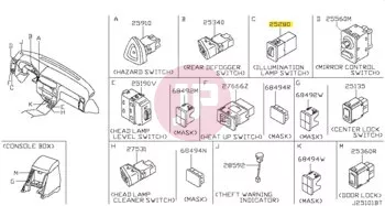 NISSAN 25980-EQ500 - ILLUMI CONT ASS