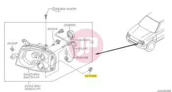 NISSAN 26098-VB000 - GROMMET