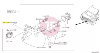 NISSAN 26098-VB000 - GROMMET