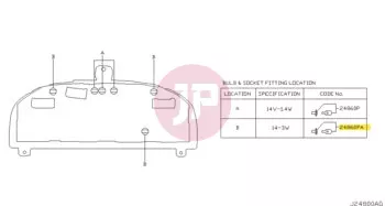 NISSAN 26262-01P40 - SOCKET BULB