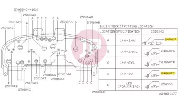 NISSAN 26262-01P40 - SOCKET BULB