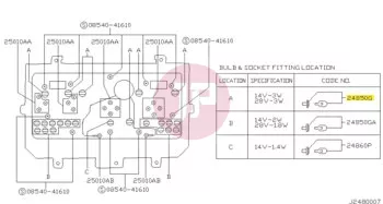 NISSAN 26262-01P40 - SOCKET BULB