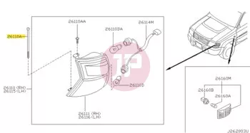 NISSAN 26391-VB000 - GROMMET-SCREW