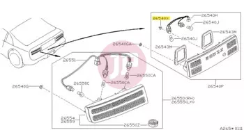 NISSAN 26398-30P00 - CLIP