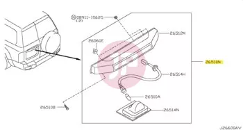 NISSAN 26510-VB00A - LAMP ASSY-LICEN
