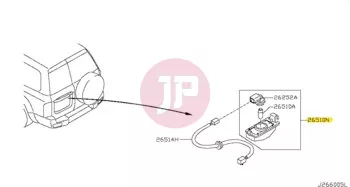 NISSAN 26510-VB00A - Rear Door License Plate Light and Door Opener Cover