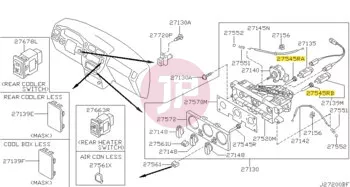 NISSAN 27545-64J00 - LAMP ASSY