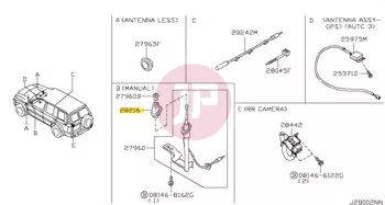 NISSAN 28216-VD210 - BASE-ANTENNA