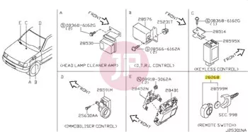 NISSAN 28268-8H700 - SWITCH REMOTE