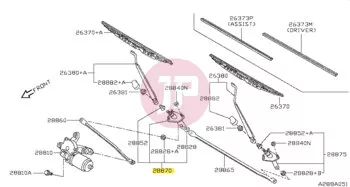 NISSAN 28850-VB00A - PIVOT-WIPER