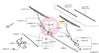 NISSAN 28880-VB00A - ARM ASSY-WIPER