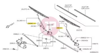 NISSAN 28882-VB000 - COVER-WIPER ARM