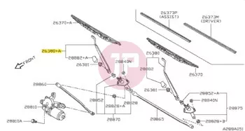 NISSAN 28885-VB00A - ARM ASSY-WIPER