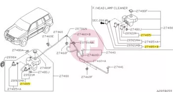 NISSAN 28920-1E400 - Ablakmosó motor