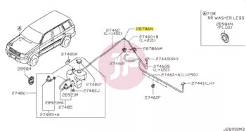 NISSAN 28937-VB000 - Windshield Washer Connector