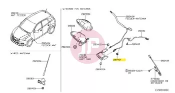 NISSAN 28945-10V00 - Windshield Washer Hose Retaining Clip