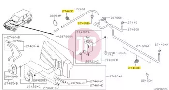 NISSAN 28945-10V00 - Szélvédőmosó cső rögzítő patent