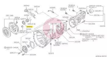NISSAN 30502-V6200 - BRG C/RELEASE