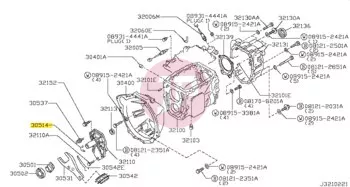 NISSAN 30514-01T0A - Kinyomócsapágy rögzítőrugó