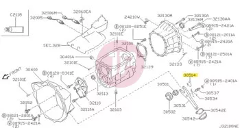NISSAN 30514-01T0A - Kinyomócsapágy rögzítőrugó