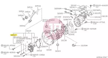 NISSAN 30537-40P00 - Kuplungvilla támasztócsap