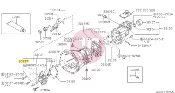 NISSAN 30537-40P00 - Kuplungvilla támasztócsap