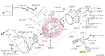 NISSAN 30542-VB000 - COVER-DUST