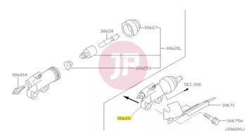 NISSAN 30620-VB00A - CYLINDER-ASSY