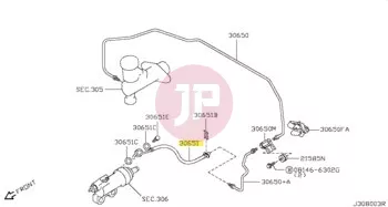 NISSAN 30855-VC20A - HOSE ASSY-CLUTC