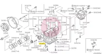 NISSAN 31397-51X02 - GASKET-OIL PAN