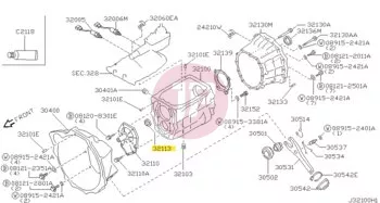 NISSAN 32113-VB000 - Nyelestengely szimering