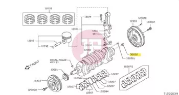 NISSAN 32202-B950A - BUSHING GEAR