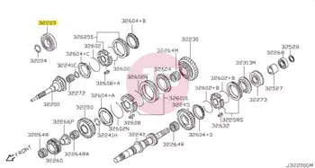 NISSAN 32203-VB01A - BERG DIFF