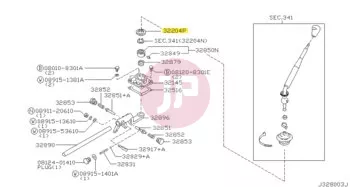 NISSAN 32204-V5004 - RING-SNAP
