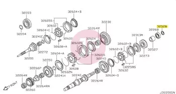 NISSAN 32204-VB012 - WASHER-THRUST C