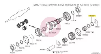 NISSAN 32204-VB012 - WASHER-THRUST C