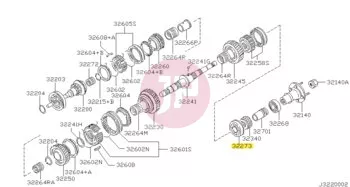NISSAN 32223-0T200 - BRG MAIN SHAFT