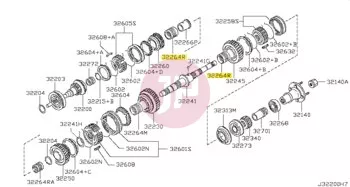 NISSAN 32264-01T00 - BEARING-NEEDLE