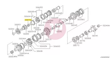 NISSAN 32271-Z5010 - BRG MAIN SHAFT