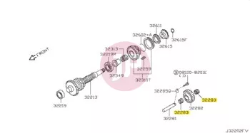 NISSAN 32283-01T01 - BEARING-REVERSE